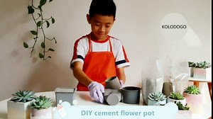 KOLODOGO Silicone Model for Concrete Flower Pots, DIY Succulent Plant Concrete Model (Small Oval)
