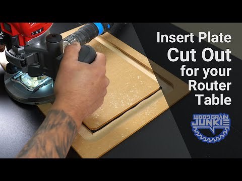 Cut Out the Recess for a Router Table Insert Plate Using an Acrylic Template by Wood Grain Junkie