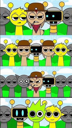 Fun BOT's reaction all sprunki mode #incredibox #sprunki