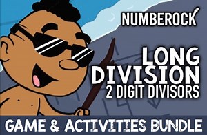 ♫♪ Long Division ♫♪ 2 Digit Divisors: Worksheets, Game, Video ♫♪ NUMBEROCK ♫♪