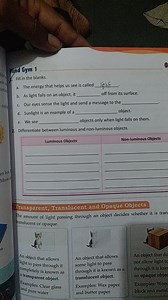 Fill in the blanks and differentiate between luminous and non-l... | Filo