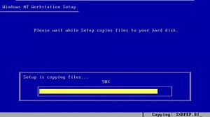 Microsoft Windows NT 5.0 Workstation Pre-Beta Build 1575 安装翻车