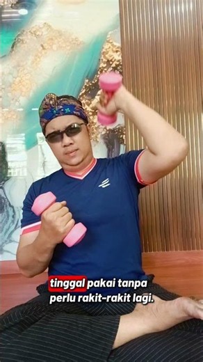 Barbel 1KG Dumble Sudah Ada Isi Dumbbell Plastik PVC Siap Pakai Home Work Out