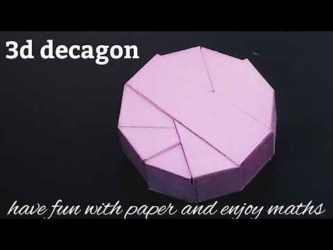 Decagonal prism । 3d decagon using paper