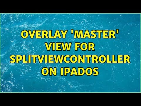Overlay 'master' view for splitviewcontroller on ipadOS