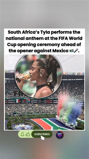 🇿🇦 Tyla performs South Africa's national anthem at FIFA World Cup opening ceremony. #shorts #news