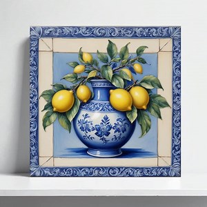 Amalfi Lemon Ceramic Tile: Italian Majolica Kitchen Backsplash - Etsy