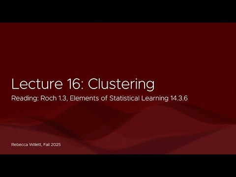 Lecture 16 Fall 2025: k-means Clustering