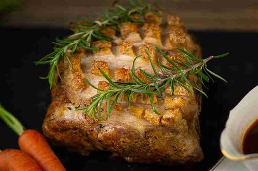 Crispy Bavarian Pork Roast with Beer Sauce