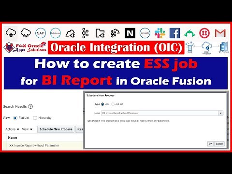 How to create ESS job for BI Report | Run bi report from schedule process