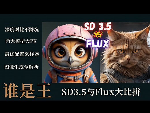 Stable Diffusion 3.5 Large使用教程-最佳配置设置及与FLUX DEV 的比较