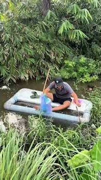 The raft is good to go, time to set the nets