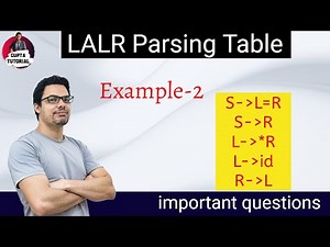 LALR Parsing Table | Example-2 | #importantquestions