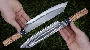 176K views · 2.1K reactions | Knife Making: Japanese Ni-Mai ㊙️ Gyuto Damascus Chef's Knife Two-Faced Gyuto  Which side do you prefer?! | Black Beard Projects | Facebook