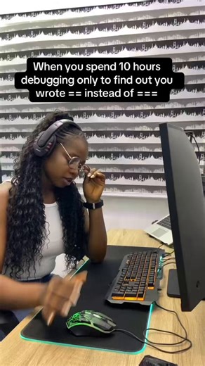 When you debug your code all night and finally found a silly error 😪🥴