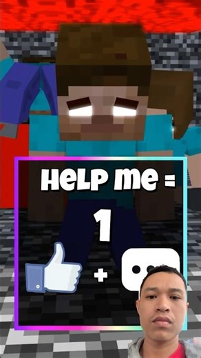 Hãy giúp gia đình Herobrine thoát khỏi những người dân làng ném đá #minecraft #frendship #shorts