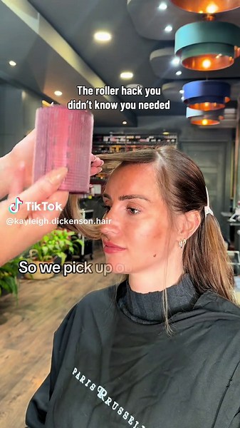 Roller Hack for Perfect Bangs: Quick Styling Trick