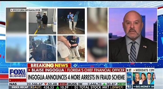 My appearance on FOX Business last night as we announced 4 more arrests in the $1.7M fraud scheme. We’re are NOT Minnesota. If you steal from Florida taxpayers you WILL go to jail! | Blaise Ingoglia