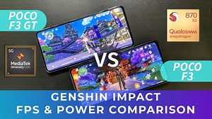 Poco F3 vs Poco F3 GT Genshin Impact Gaming FPS Comparison Test | Snapdragon 870 vs Dimensity 1200