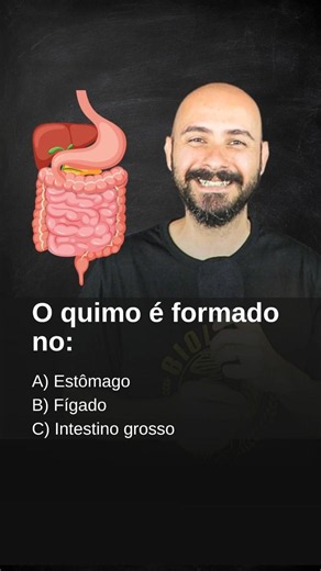 Questão de Biologia sobre Sistema Digestório #biologia