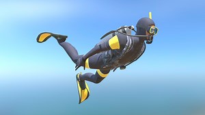 Swimming Male Scuba Diver Dave - Buy Royalty Free 3D model by 8-Ball Development (@m1interactive)