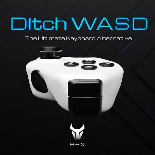 Hex Evo - Left Handed PC Game Controller by Nicolas Franco - PREDICTABLE DESIGNS