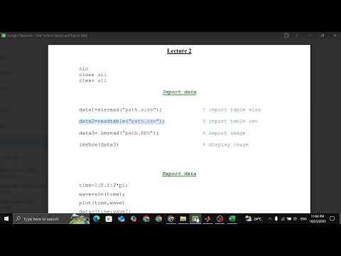 Machine Learning Lab | How To Import Data In MATLAB | By Abdulrahman Mohand