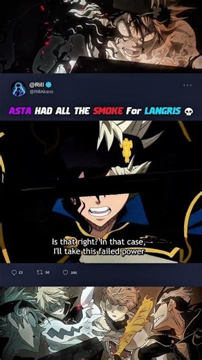 Asta vs Langris | Black Clover | #animeshorts #blackclover #asta