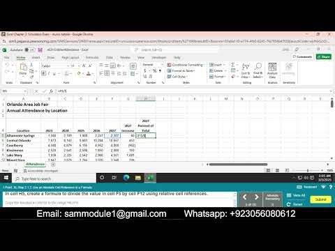 Excel Chapter 2 Simulation Exam | Excel Chapter 2 Simulation Exam
