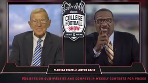 56K views · 171 reactions |  Watch Coach Lou Holtz & Mark May breakdown Florida State at Notre Dame // Sat, Nov 10 (7:30 PM ET) ➡️ Play FREE Contests: contests.thecrowdsline.com/ | The Crowd's Line | Facebook