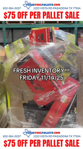 $75 OFF PER PALLET SALE ENDS SOON! | Texas Tool Pallets