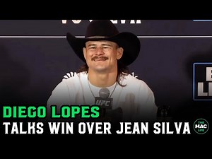 Diego Lopes talks Jean Silva win: 'He should talk less, train more'