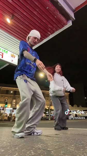 Energetic Night Dance Routine in the City