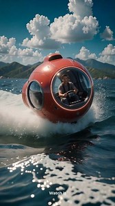 This is an AI-created concept of a future mini submarine. Would you try it? 🤔 #fbreelsvideo #submarine #capsule | Watch It