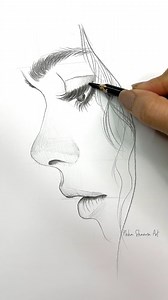 396K views · 8.3K reactions | Amazing technique! Must watch! #art #drawing #pencilart #sketching #sketchwork #creative #diy #doityourself #artandcraft #lineart #satisfying #sideface #girldrawing #explore | Neha Sharma Art | Facebook