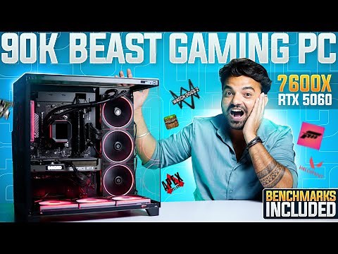 90,000 Rs PC Build 2025 ⚡ Ryzen 5 7600X + RTX 5060 8GB | Hard Gaming & Productivity Beast