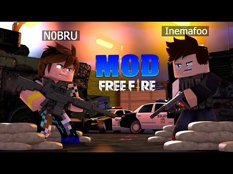 MODS DO FREE FIRE no MINECRAFT !! FREE FIRE GUERRA EP. BONUS ‹ Ine ›