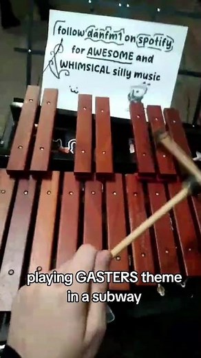 playing W.D. GASTER'S THEME in public #xylophone #undertale #deltarune #tobyfox