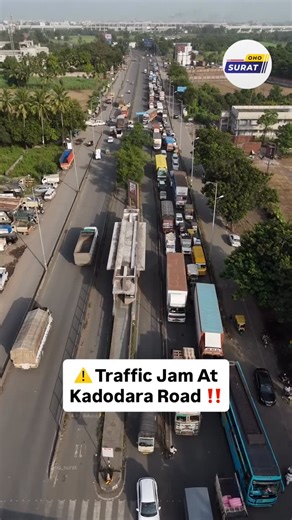 Oho surat on Instagram: "Traffic Jam At Kadodara Road!"