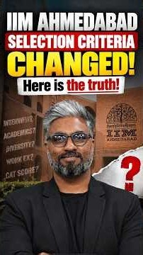 IIM Ahmedabad 2027 Selection Criteria: 5 Major Changes CAT 2026 Aspirants Must Know! #iimahmedabad