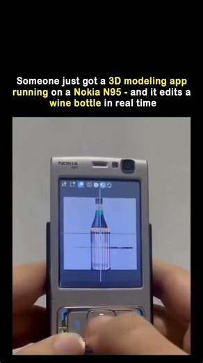 3D Modelling app in Nokia N95 💀 #blender #maya #shorts
