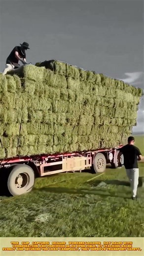 Unloading Hay Bales Efficiently from Transport Truck