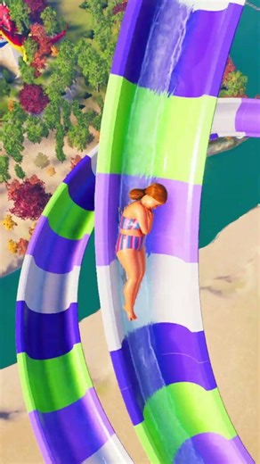This Waterslide Extreme Curve Waterslide POV 💦 #POVRide