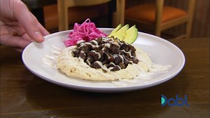 Host John Catucci heads to NUBA to try a lamb hashweh, which is a hummus dish filled with lamb meat and pine nuts! Watch YOU GOTTA EAT HERE, FREE on Dabl! Visit https://bit.ly/2sGTUwA for where to watch! | Iconic TV Moments
