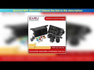 Get Automotive 6-way fuse box with relay box assembly, 12 way 10 way 8 way modified circuit protect