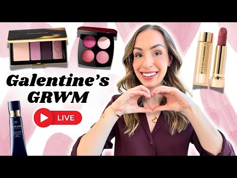 LIVE: GALENTINE'S GRWM 💕 New makeup tutorial & Giveaway