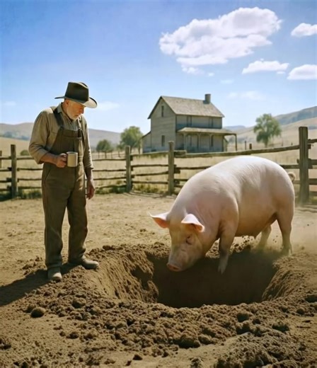 😨😲 For three days straight, my boar refused to stop digging in the same corner of the pen. It was as if he knew something was buried there. I laughed it off at first—until I discovered the chilling reason why… Every morning I’d find him scraping at the same spot, dirt flying behind him in determined bursts. I tried covering the hole, smoothing the ground, even distracting him with food. But each time, he returned, snorting and clawing at the earth like he was being called to it. The yard was c