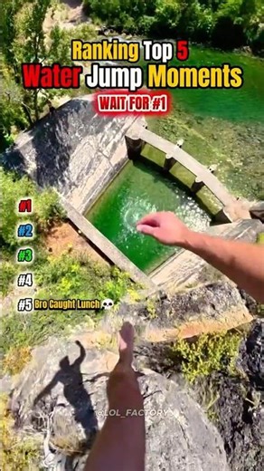 Ranking Craziest Water Jump Parkour Moments💀 #stunt #waterjump #parkour