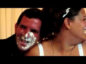 Best wedding cake smashing