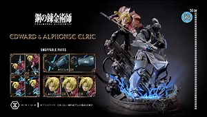 CMFMA-01DX: EDWARD AND ALPHONSE ELRIC DELUXE VERSION (FULLMETAL ALCHEMIST) "Humankind cannot gain anything without first giving something in return. To obtain, something of equal value must be lost." – The Law of Equivalent Exchange Prime 1 Studio is excited to present a dynamic addition to the Concept Masterline Series: The 1/6 Scale Edward and Alphonse Elric from Fullmetal Alchemist! [Product Specifications] ・Statue Size approximately 22 inches tall [H:56cm W:41cm D:41cm] ・Fullmetal Alchemist-